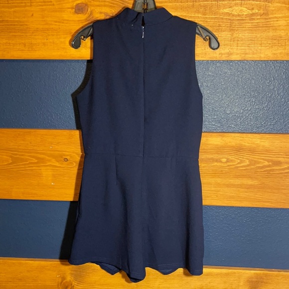 She + sky skirt romper. (Navy blue) - Picture 3 of 5